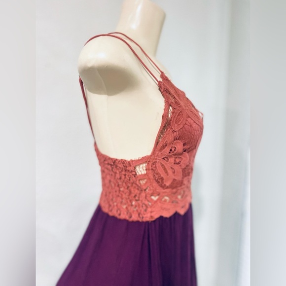 Free People Adella dress copper combo size Small this dress is like new - Picture 13 of 15